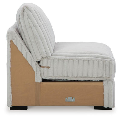 Stupendous 4-Piece Sectional and Oversized Accent Ottoman in Alloy