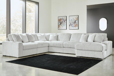 Stupendous 6-Piece RAF Chaise Sectional in Alloy