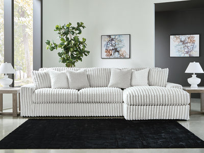 Stupendous 2-Piece Sectional  with RAF Chaise in Alloy Velvet