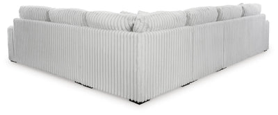 Stupendous 4-Piece Symmetrical Sectional in Alloy Velvet