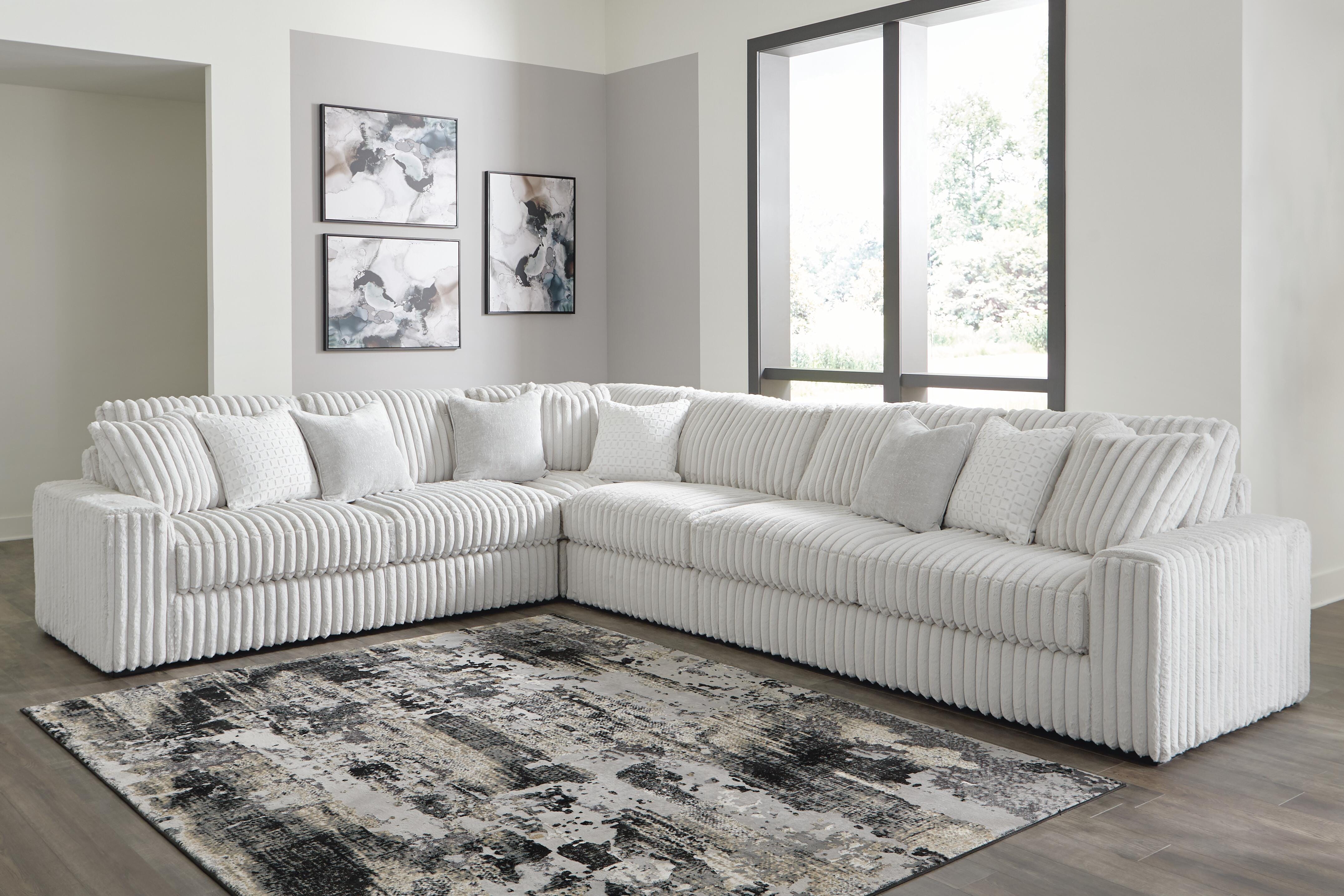 Stupendous 4-Piece Symmetrical Sectional in Alloy Velvet