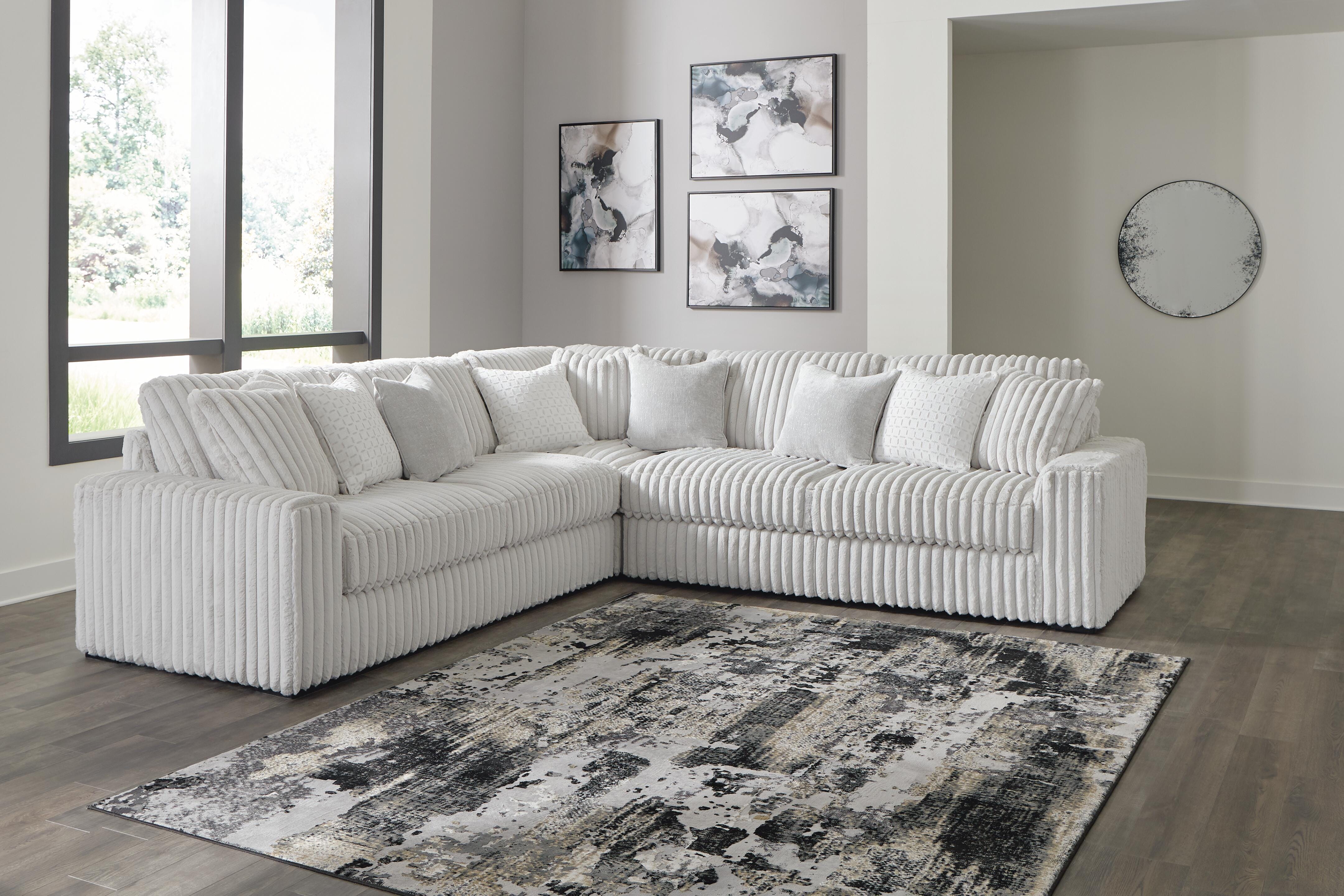 Stupendous 3-Piece Sectional in Alloy Velvet