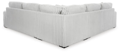 Stupendous 3-Piece Sectional in Alloy Velvet