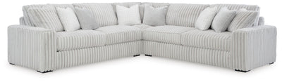 Stupendous 3-Piece Sectional in Alloy Velvet