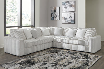 Stupendous 3-Piece Sectional in Alloy Velvet