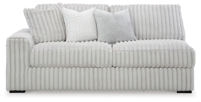 Stupendous 4-Piece Sectional and Oversized Accent Ottoman in Alloy