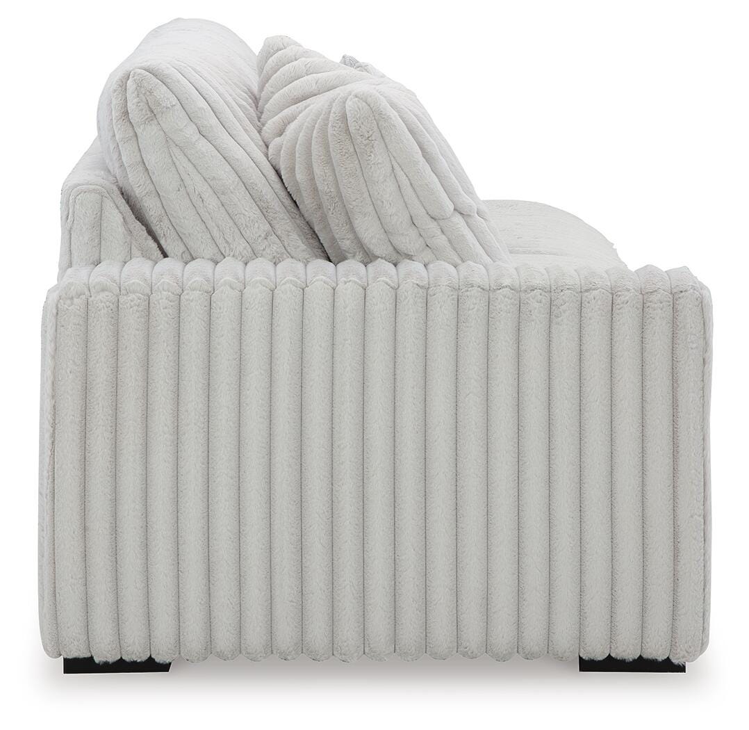 Stupendous 3-Piece Sectional and Ottoman in Alloy