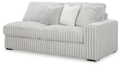 Stupendous 4-Piece Sectional and Oversized Accent Ottoman in Alloy