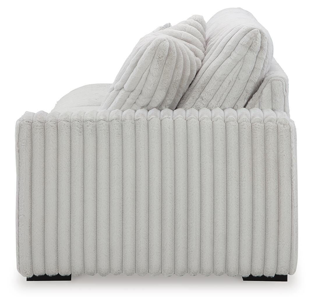 Stupendous 4-Piece Sectional and Oversized Accent Ottoman in Alloy