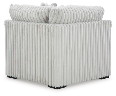 Stupendous 4-Piece Sectional and Oversized Accent Ottoman in Alloy