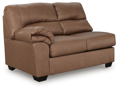 WillowBend 2-Piece RAF Sectional in Caramel Faux Leather