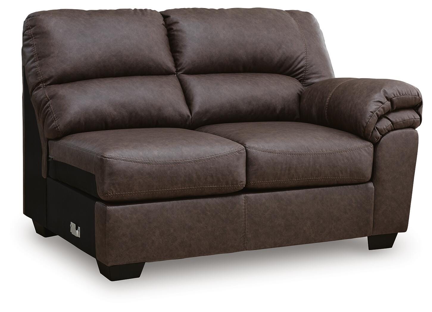WillowBend 2-Piece LAF Sectional in Umber Faux Leather