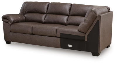 WillowBend 2-Piece LAF Sectional in Umber Faux Leather