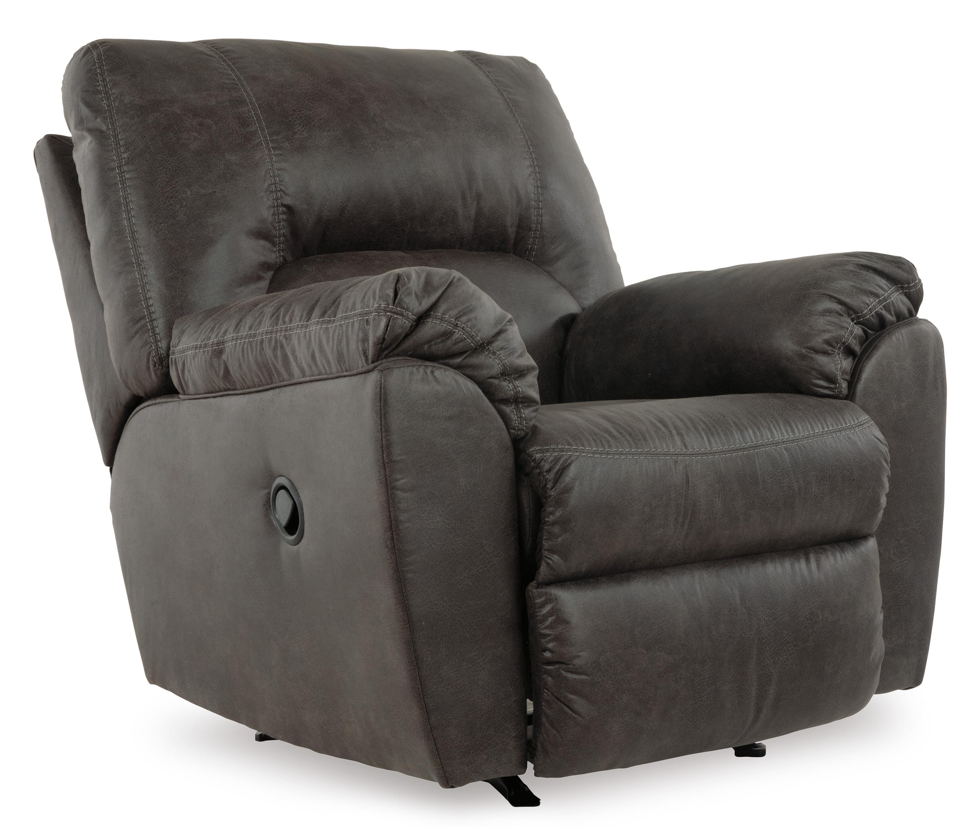 Tambo 2-Piece Sectional with Recliner in Pewter