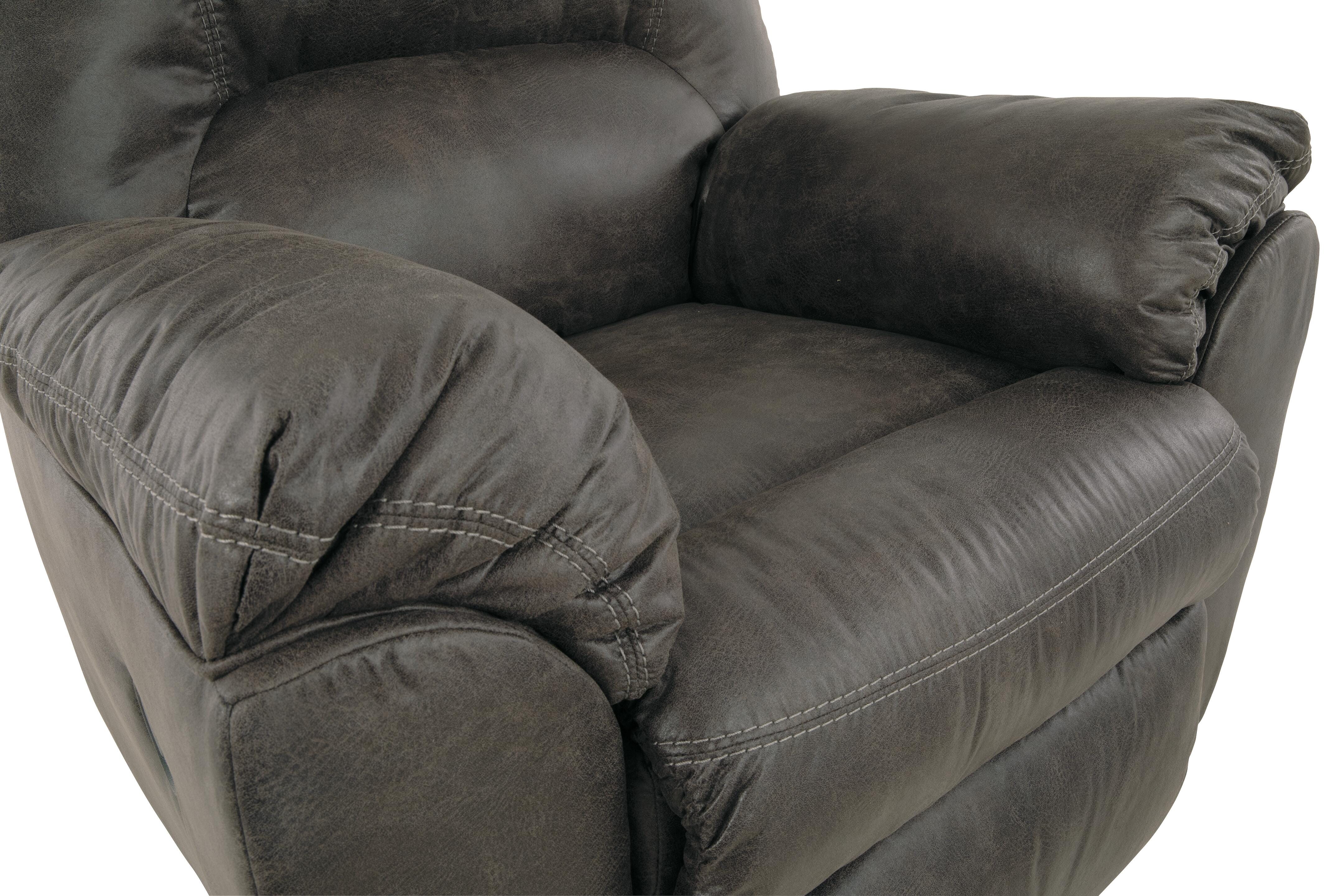 Tambo Rocker Recliner in Pewter Faux Leather