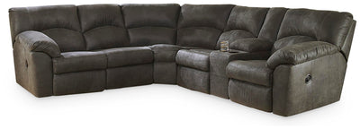 Tambo 2-Piece Sectional with Recliner in Pewter