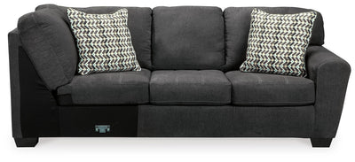Ambee 3-Piece LAF Chaise Sectional in Slate Chenille