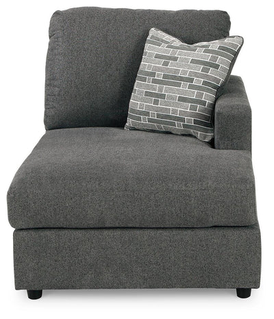 Edenfield 3-Piece RAF Chaise Sectional in Charcoal Chenille