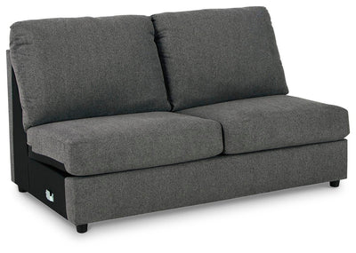 Edenfield 3-Piece LAF Chaise Sectional in Charcoal Chenille