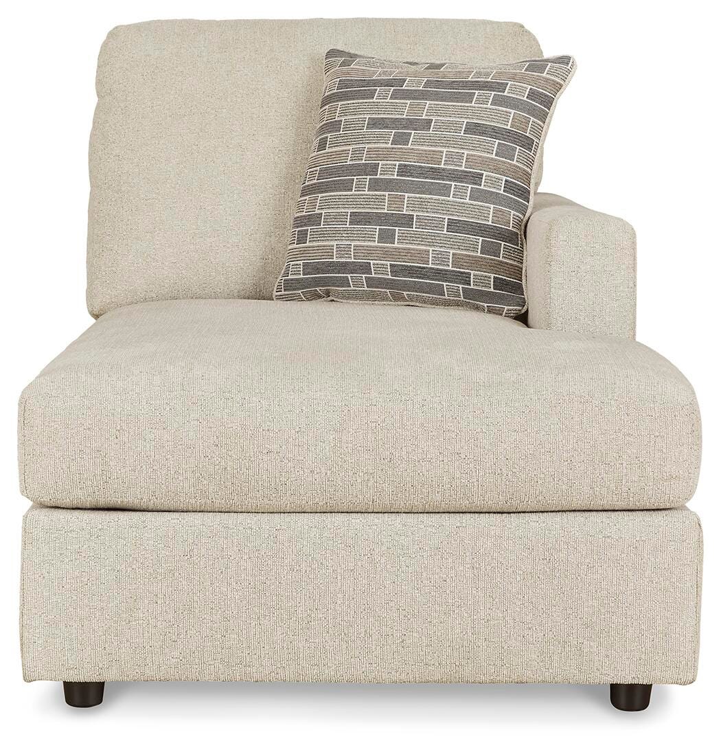 Edenfield 3-Piece RAF Chaise Sectional in Linen Chenille