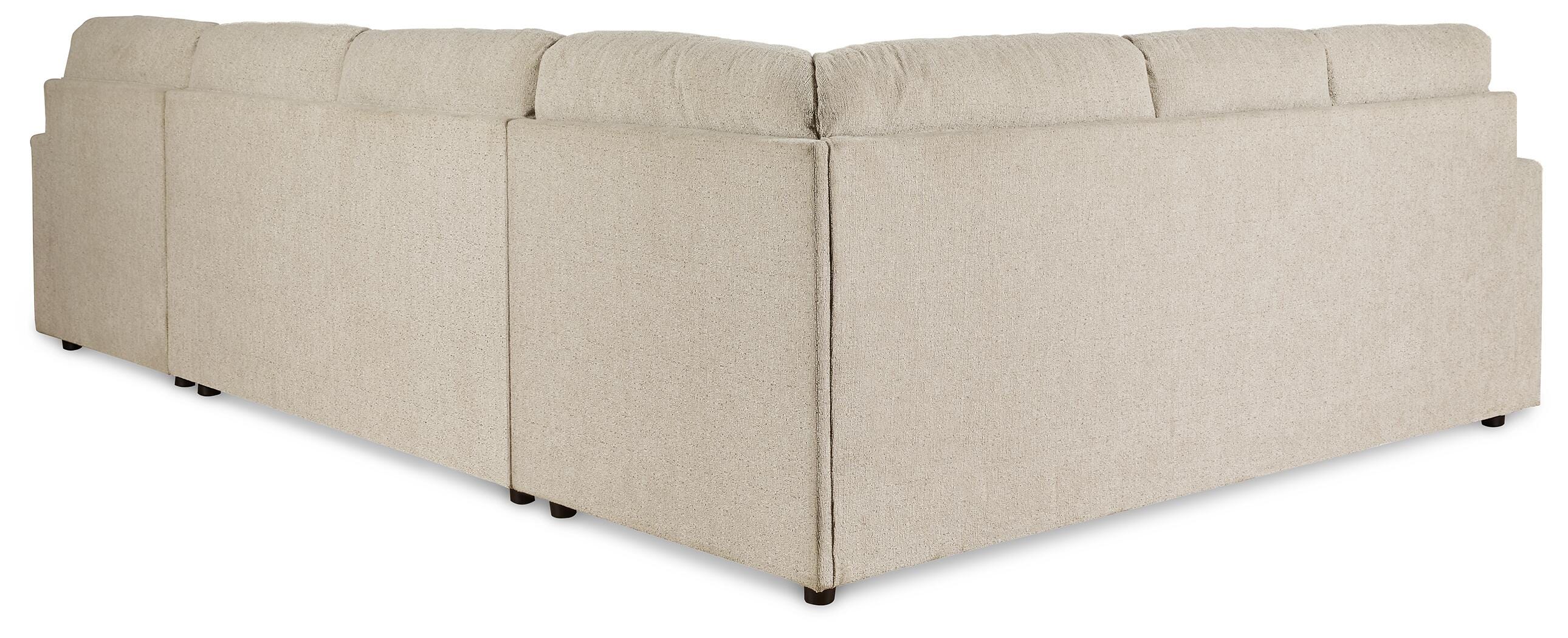 Edenfield 3-Piece RAF Chaise Sectional in Linen Chenille
