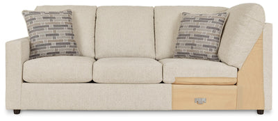 Edenfield 3-Piece RAF Chaise Sectional in Linen Chenille
