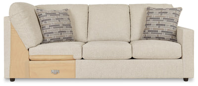 Edenfield 3-Piece LAF Chaise Sectional in Linen Chenille