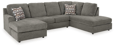 O'Phannon 2-Piece RAF Chaise Sectional in Putty Chenille