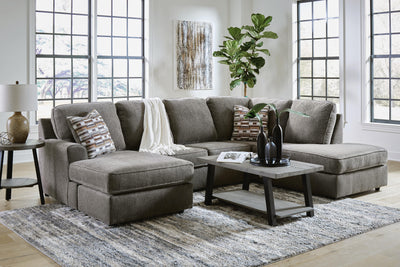 O'Phannon 2-Piece RAF Chaise Sectional in Putty Chenille