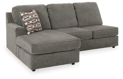 O'Phannon 2-Piece RAF Chaise Sectional in Putty Chenille