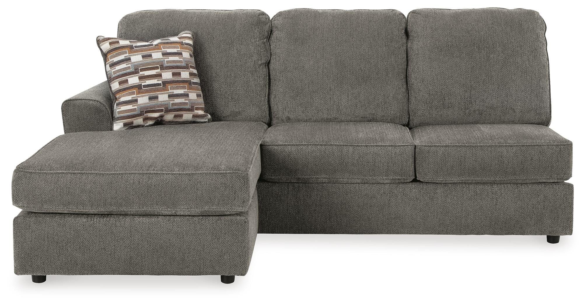 O'Phannon 2-Piece RAF Chaise Sectional in Putty Chenille