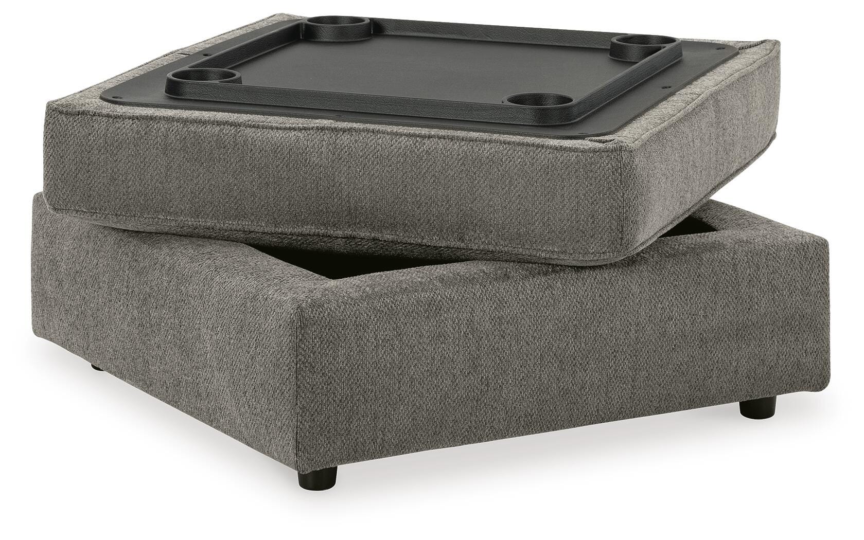 O'Phannon Ottoman With Storage in Putty Chenille
