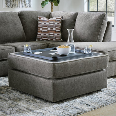 O'Phannon Ottoman With Storage in Putty Chenille