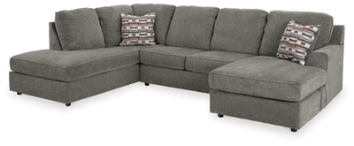 O'Phannon 2-Piece LAF Chaise Sectional in Putty Chenille