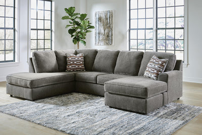 O'Phannon 2-Piece LAF Chaise Sectional in Putty Chenille