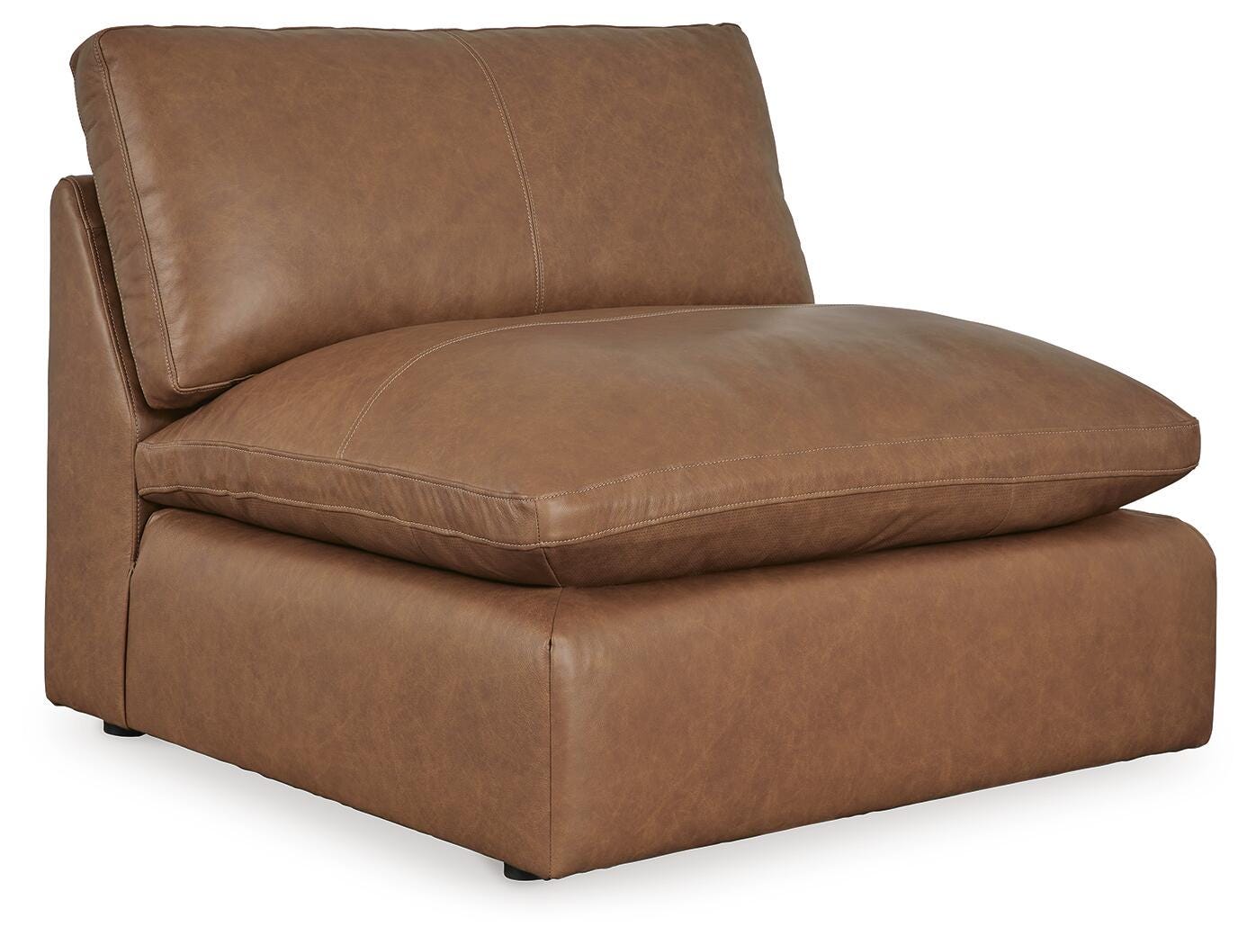 Emilia 5-Piece Sectional in Caramel Leather