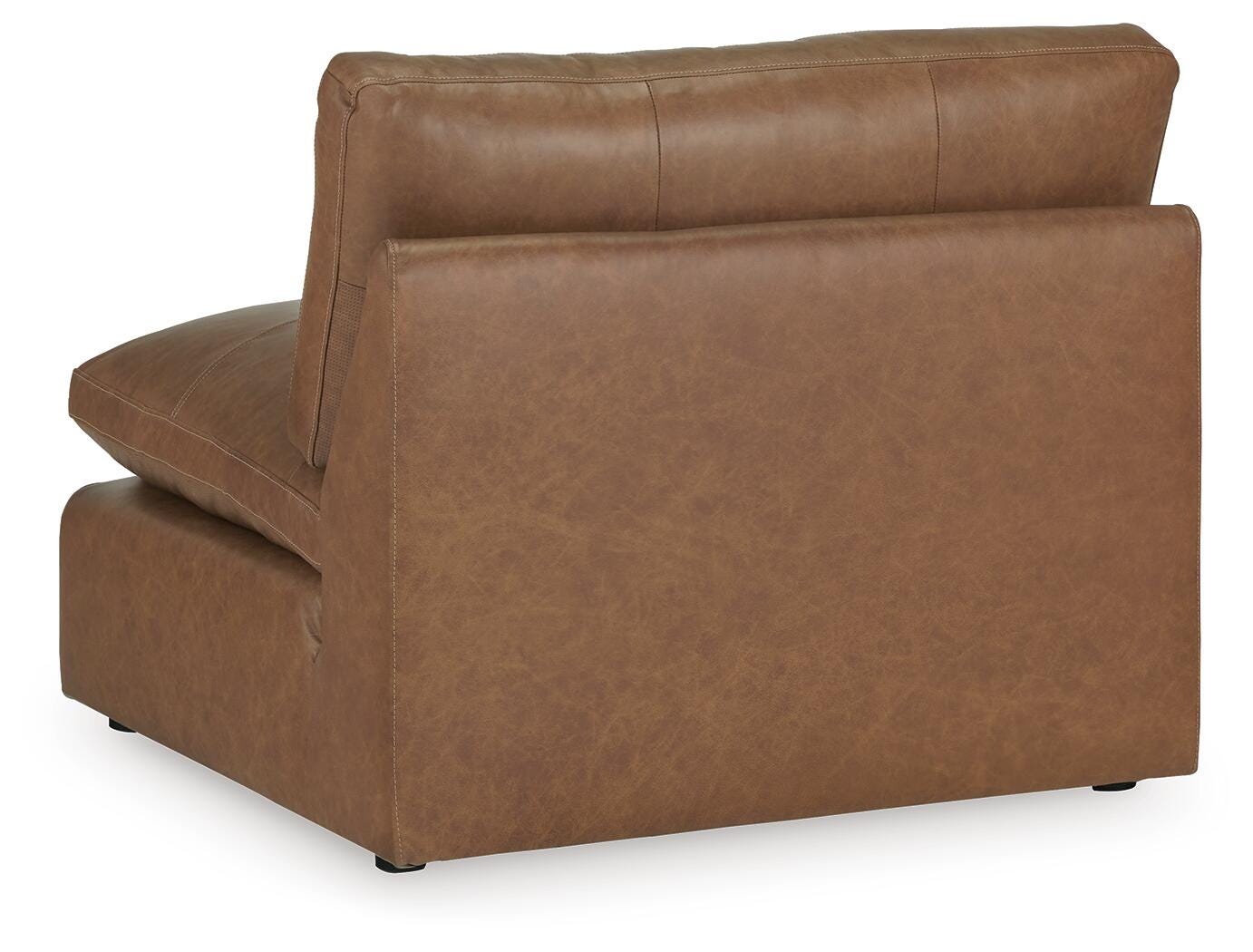 Emilia 5-Piece Sectional in Caramel Leather