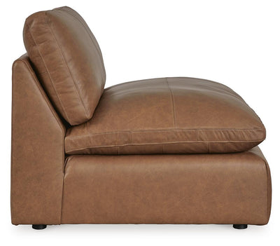 Emilia 5-Piece Sectional in Caramel Leather