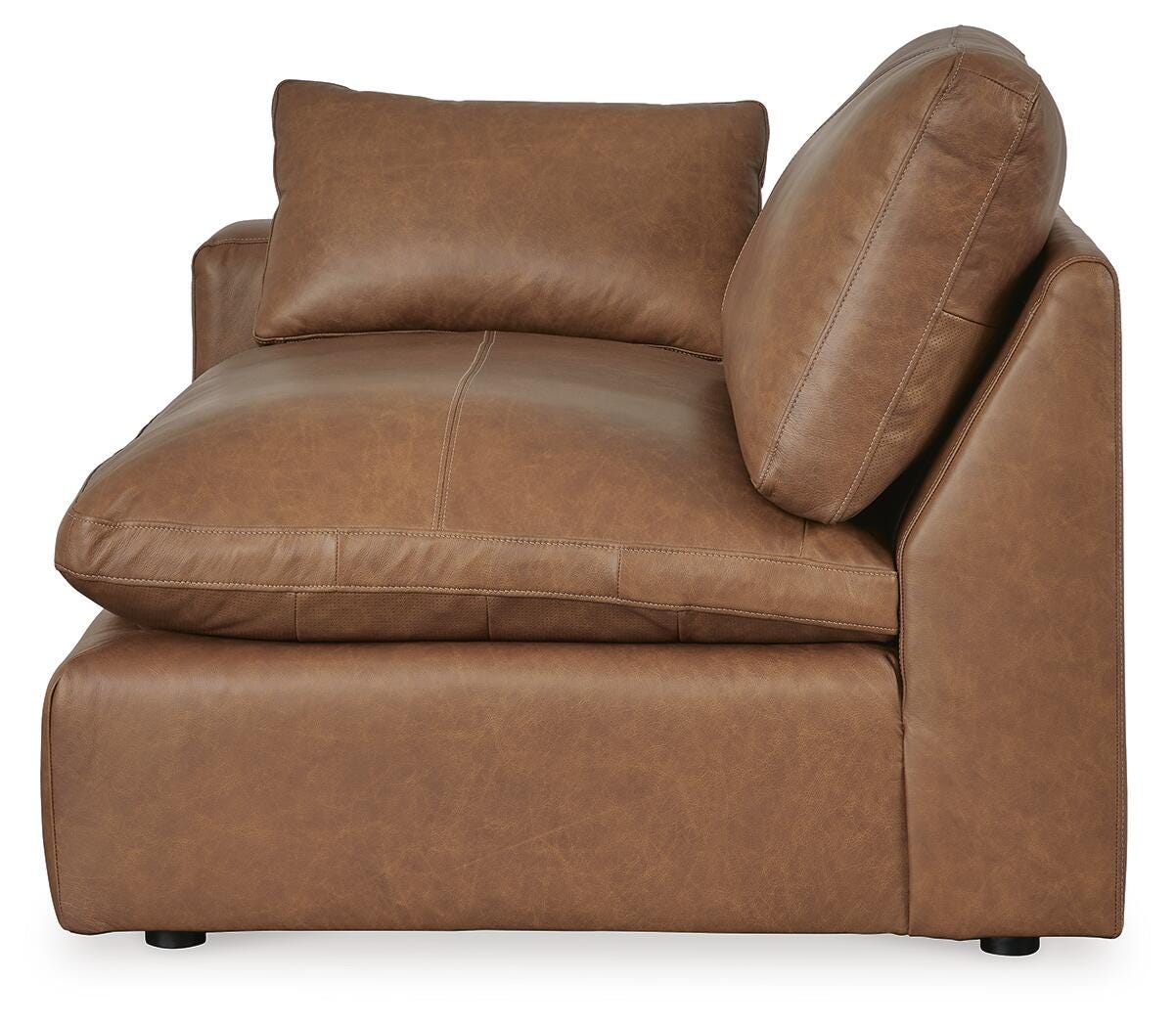 Emilia 7-Piece Sectional in Caramel Leather