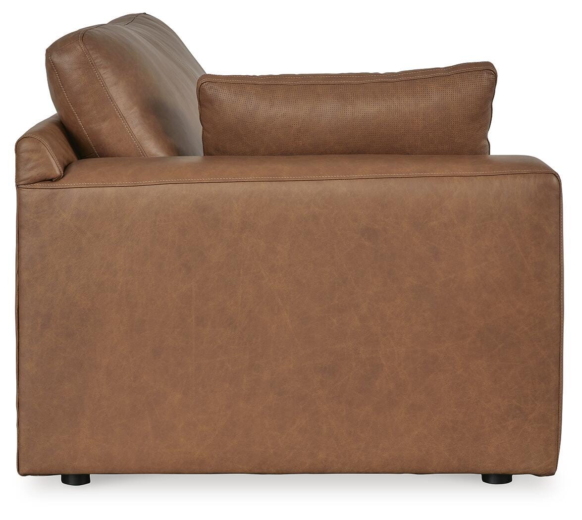 Emilia 5-Piece Sectional in Caramel Leather
