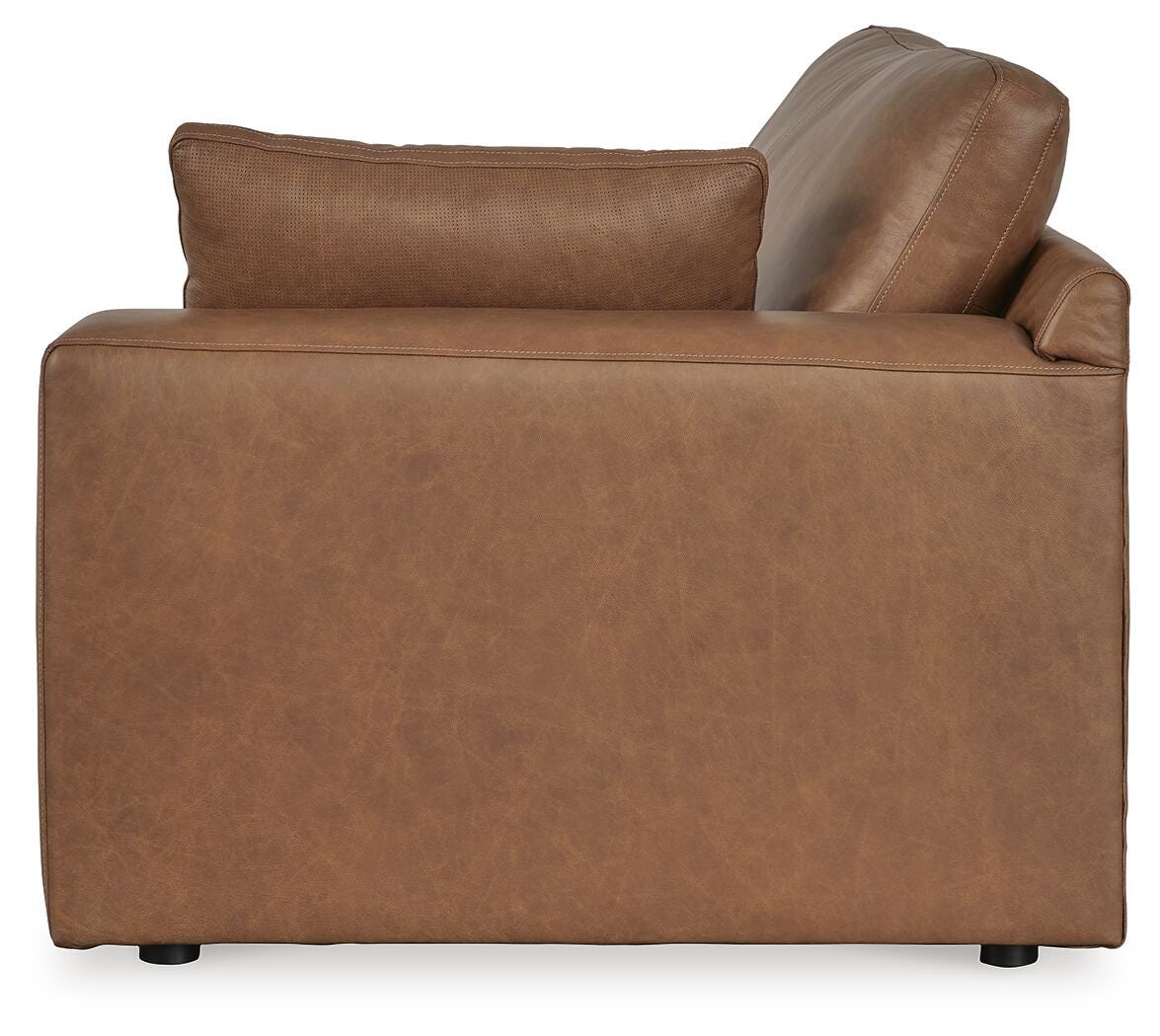 Emilia 3-Piece Sectional Sofa in Caramel Leather