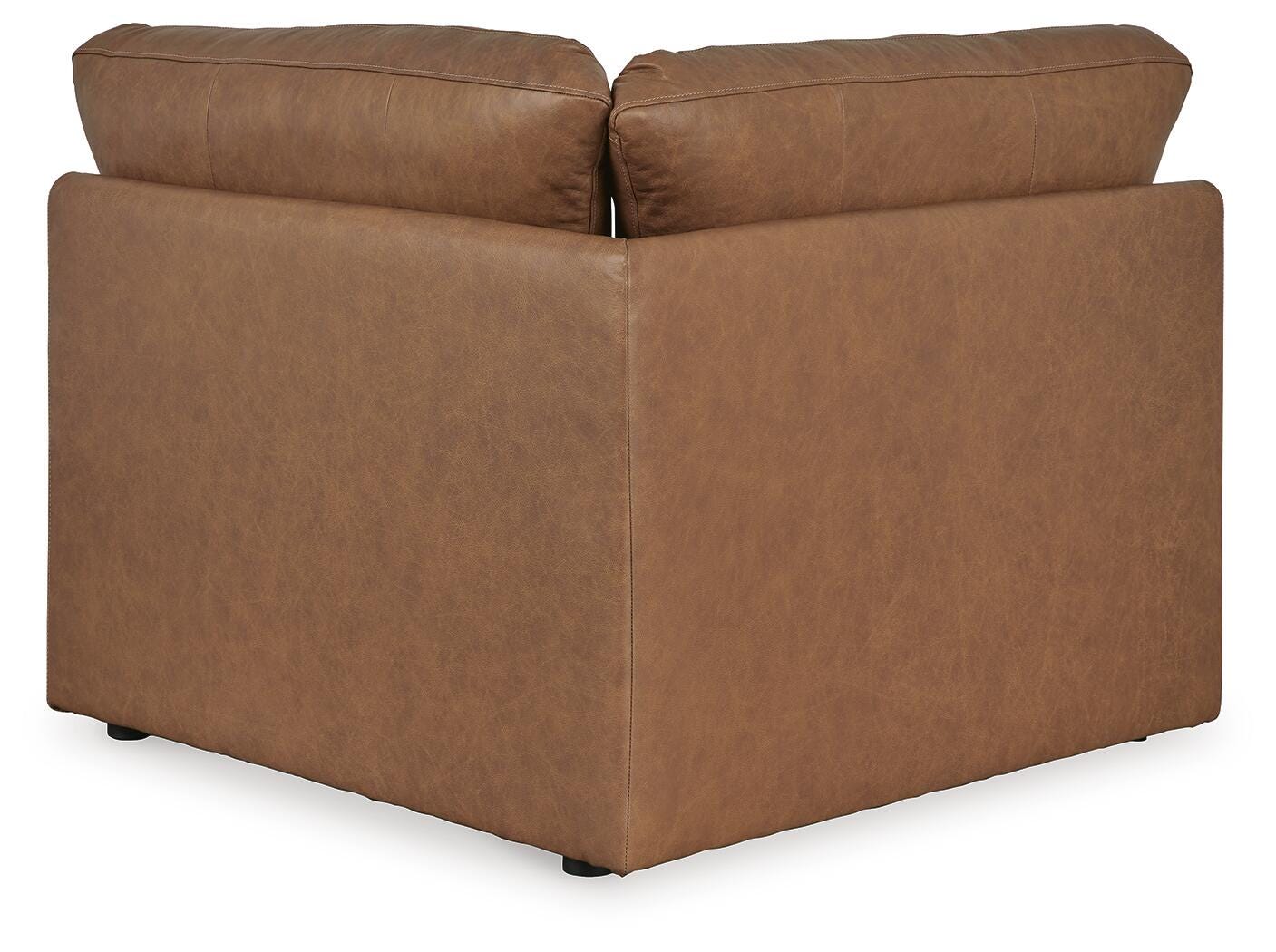 Emilia 5-Piece Sectional in Caramel Leather