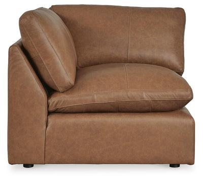Emilia 7-Piece Sectional in Caramel Leather