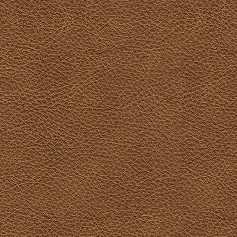 Emilia Oversized Accent Ottoman in Caramel Leather