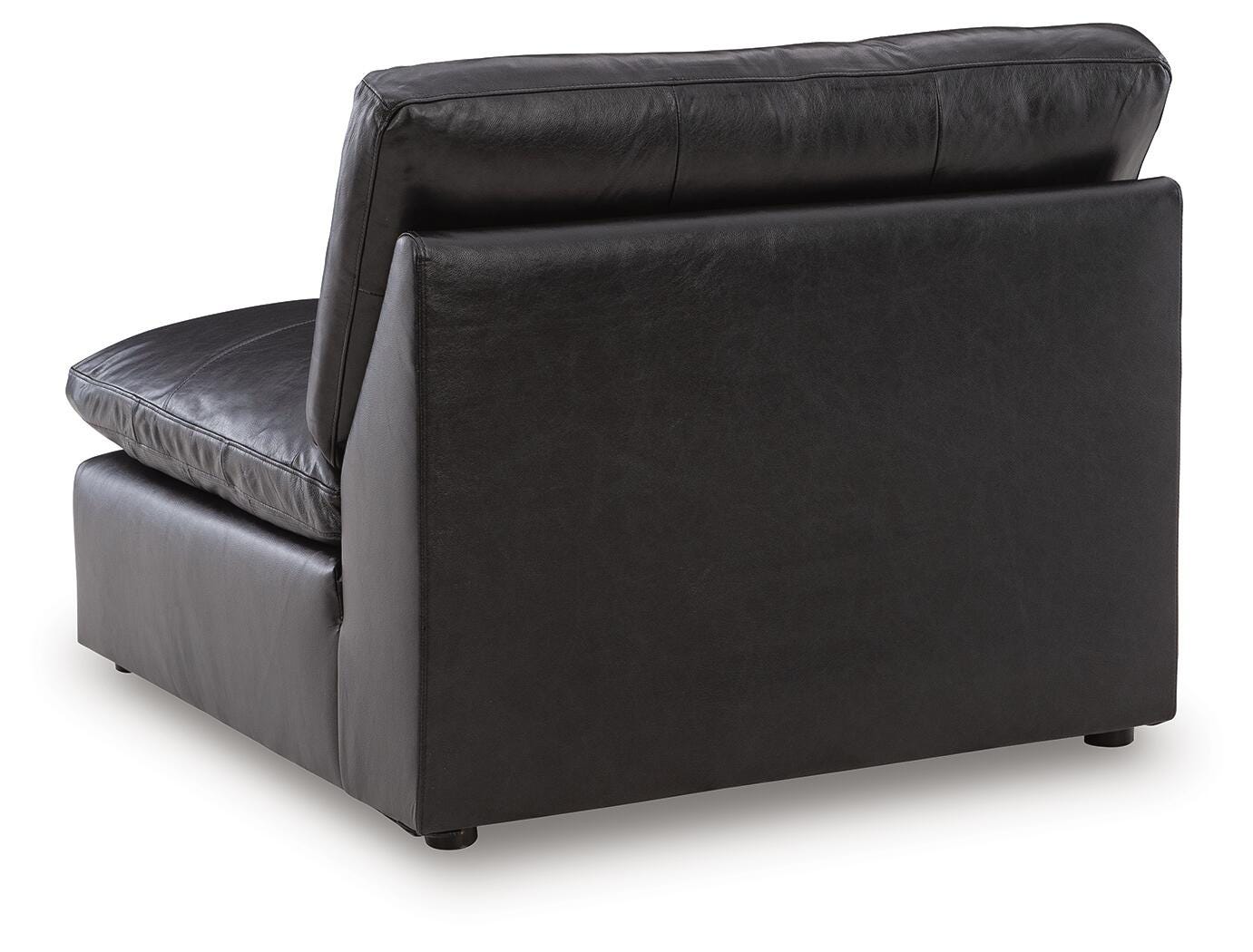 Emilia 6-Piece Sectional in Black Leather