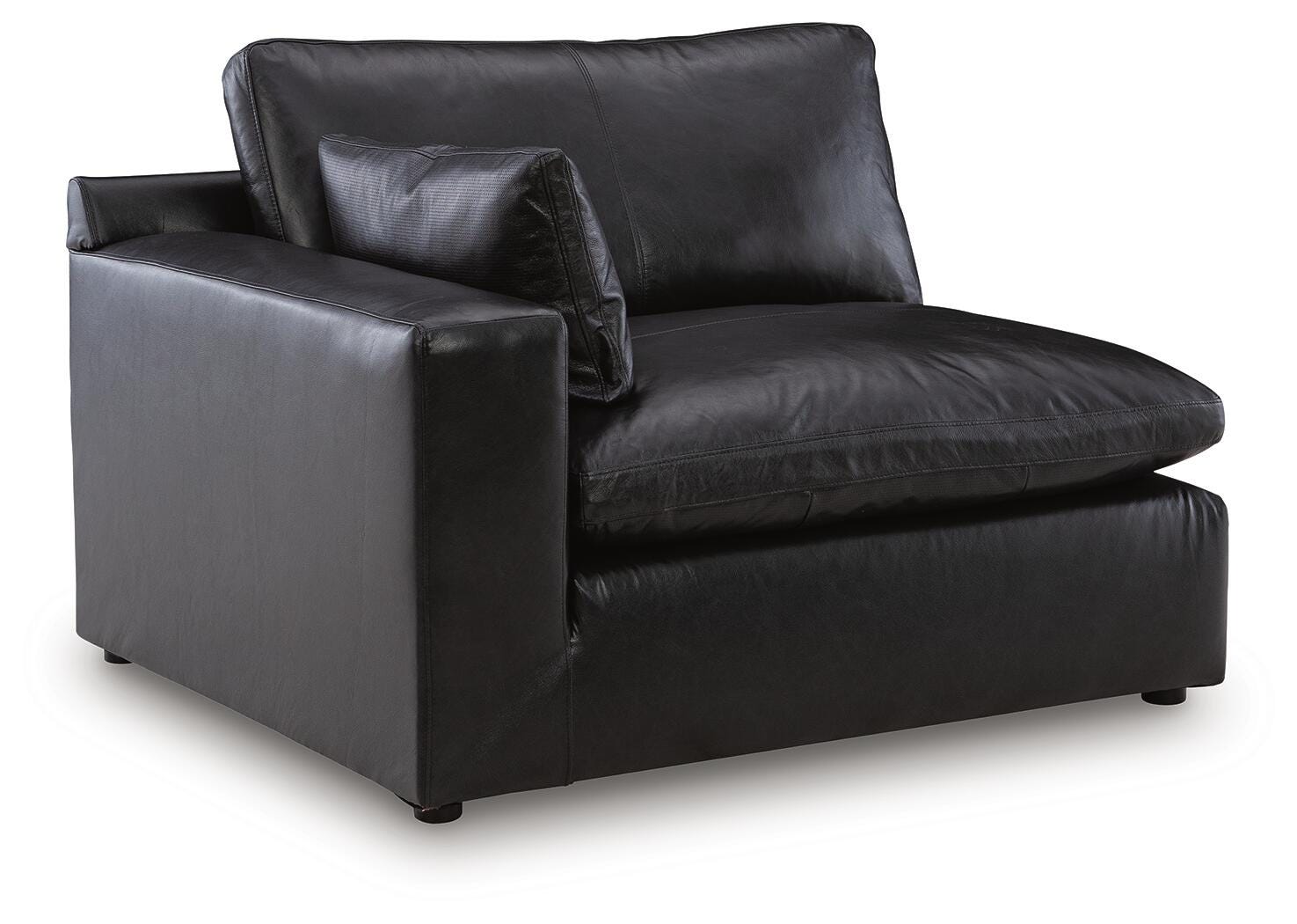 Emilia 7-Piece Sectional in Black Leather
