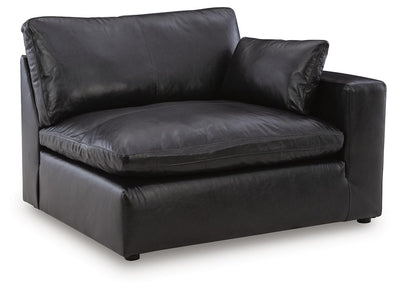 Emilia 5-Piece Sectional in Black Leather