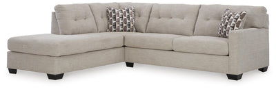 Mahoney 2-Piece LAF Chaise Sleeper Sectional in Pebble Chenille