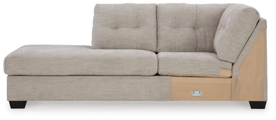 Mahoney 2-Piece LAF Chaise Sectional in Pebble Chenille