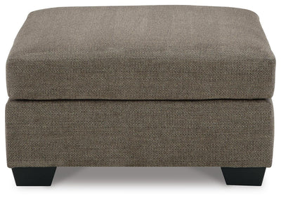 Mahoney Oversized Accent Ottoman in Chocolate Chenille